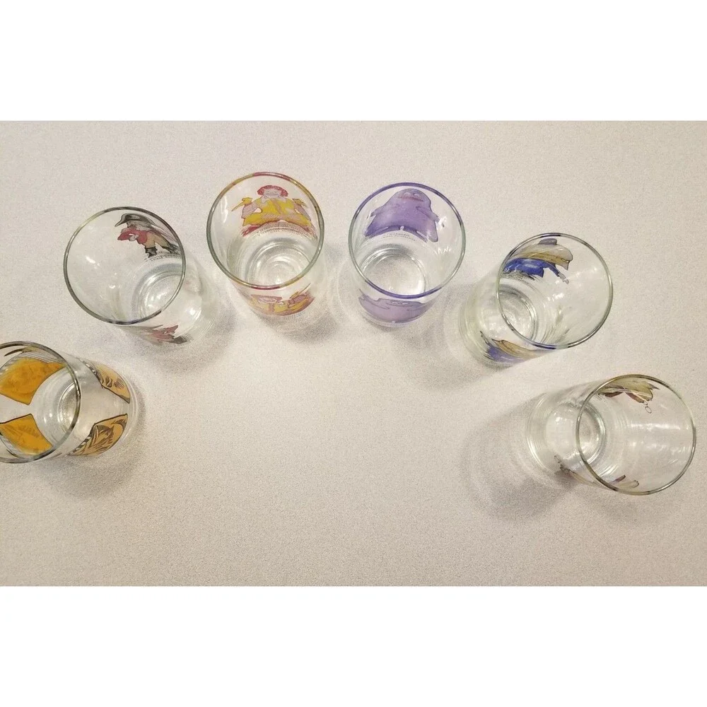 McDonald’s McDonaldland Glasses 1977 Libbey Complete Set of 6 Vintage